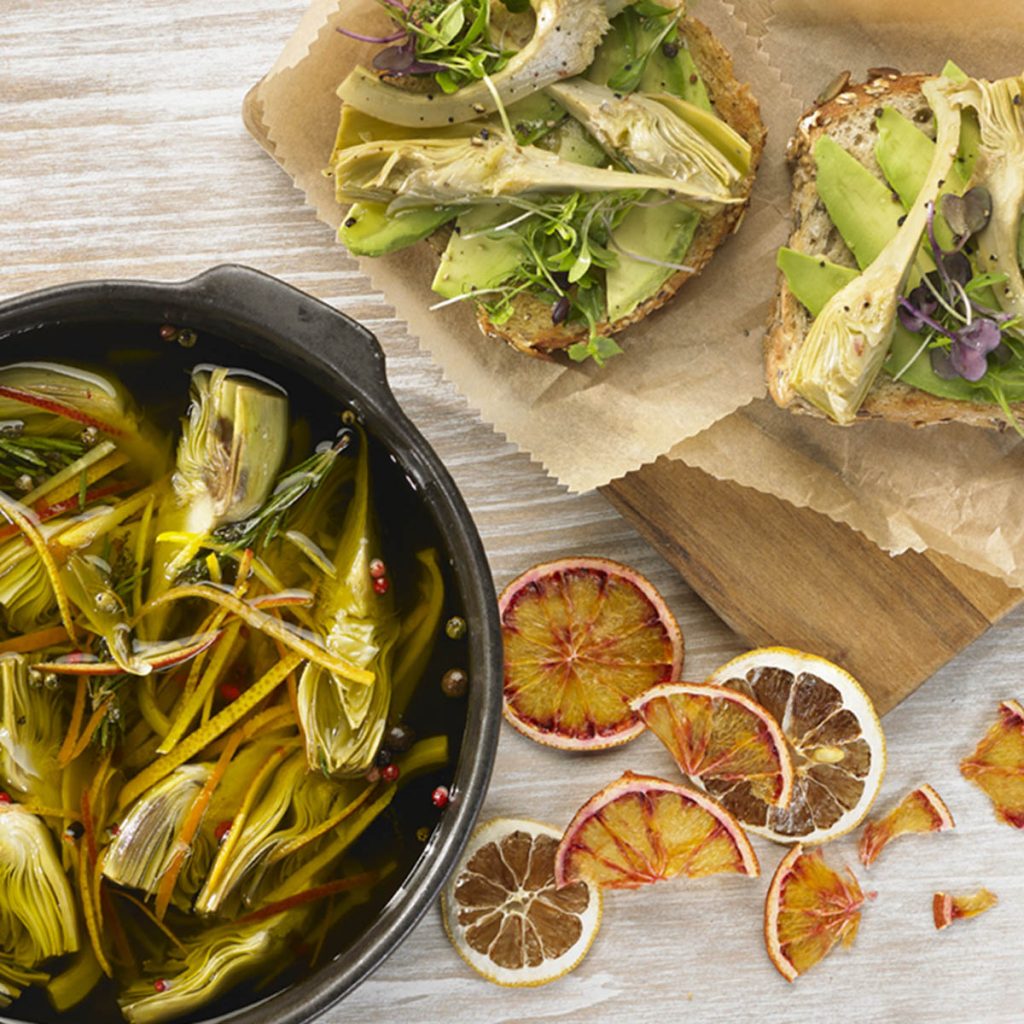 receta ametller origen alcachofas confitadas con citricos