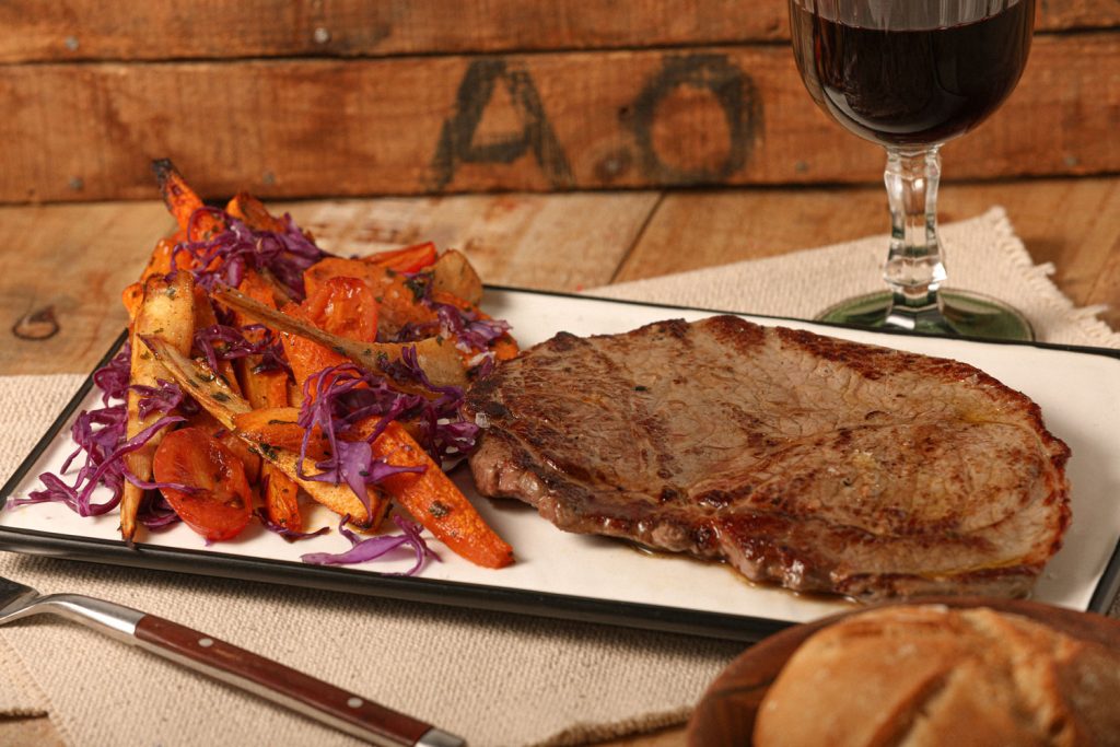 recepta ametller origen bistec planxa verdures rostides forn